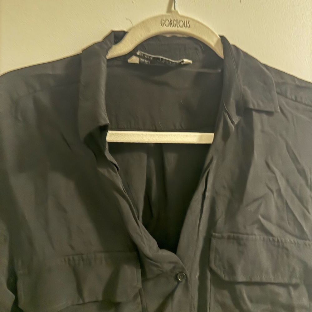 Black Button-Up Shirt - Picture 2 of 3